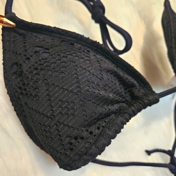 G21 Classic String Bikini Lace Overlay Top - Picture 3 of 5